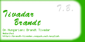 tivadar brandt business card